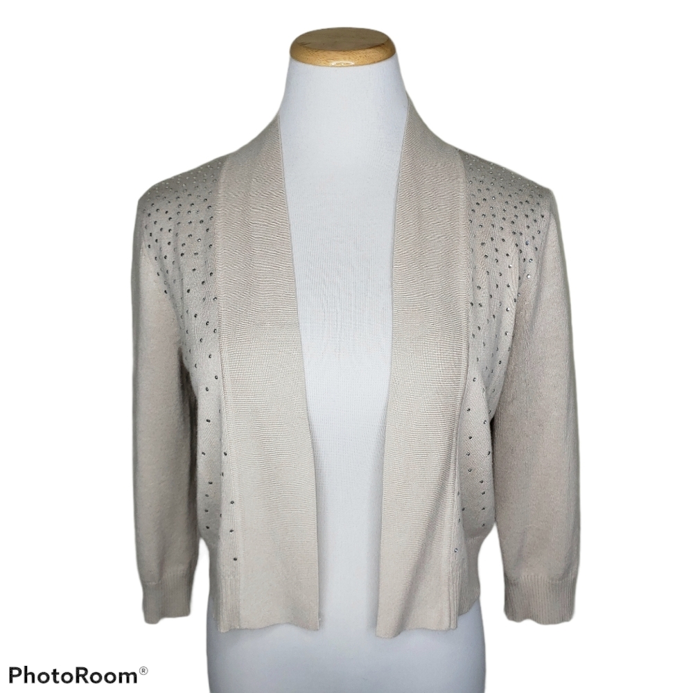 Ronni Nicole Embellished Cropped Cardigan Size Medium EUC